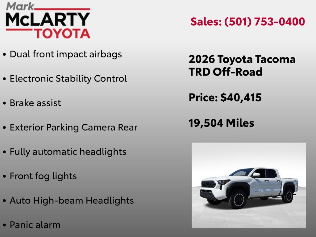2026 Toyota Tacoma TRD Off-Road