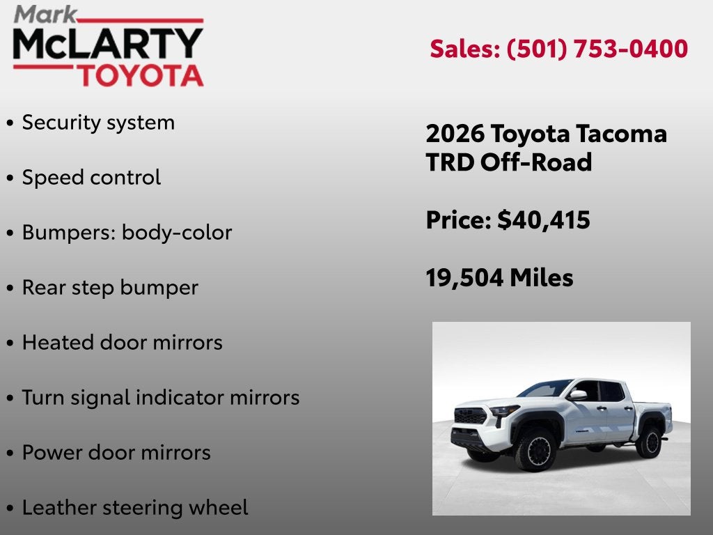 2026 Toyota Tacoma TRD Off-Road
