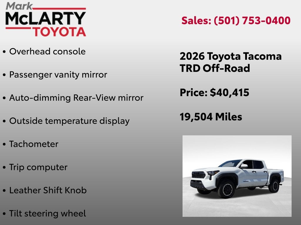 2026 Toyota Tacoma TRD Off-Road
