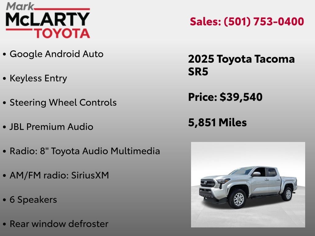 2025 Toyota Tacoma SR5