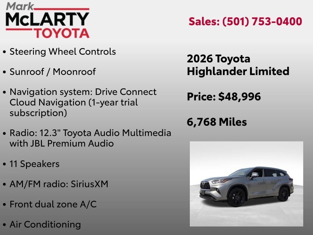 2026 Toyota HIGHLANDER Limited