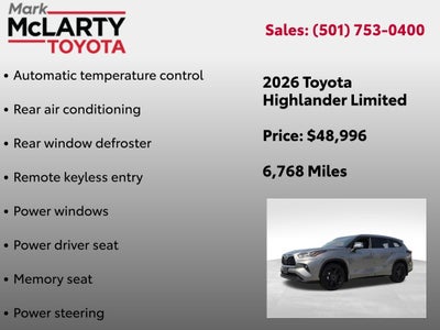 2026 Toyota HIGHLANDER Limited