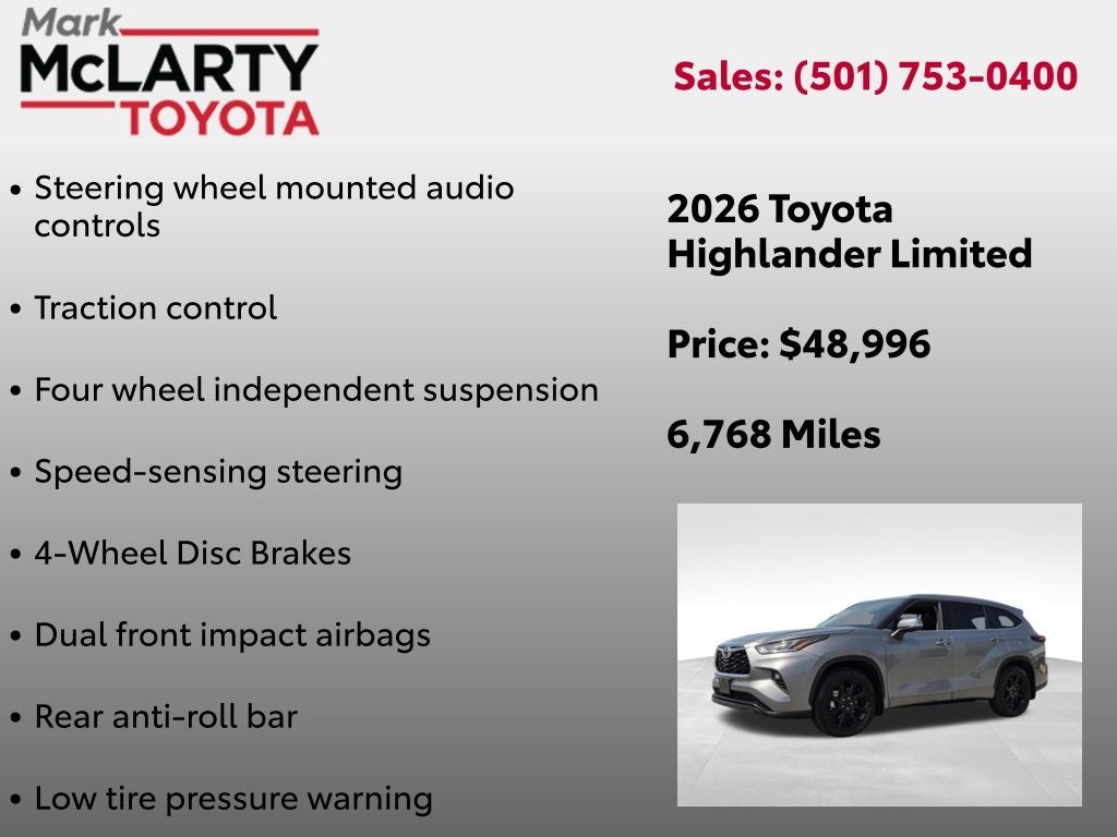 2026 Toyota HIGHLANDER Limited