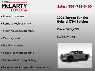 2026 Toyota TUNDRA HV 4X4 1794 Edition