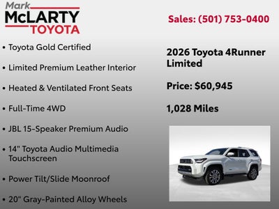 2026 Toyota 4Runner Limited