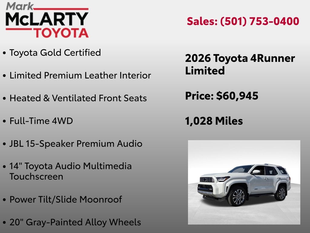 2026 Toyota 4Runner Limited