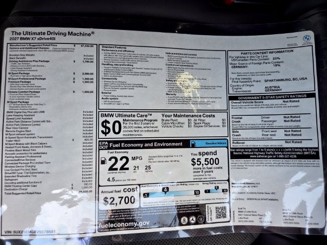 2027 BMW X7 xDrive40i