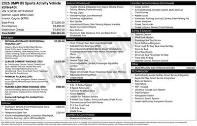 2026 BMW X5 xDrive40i