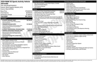 2026 BMW X5 xDrive40i