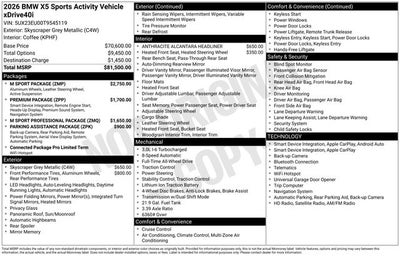 2026 BMW X5 xDrive40i