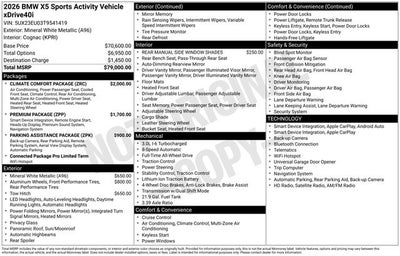 2026 BMW X5 xDrive40i