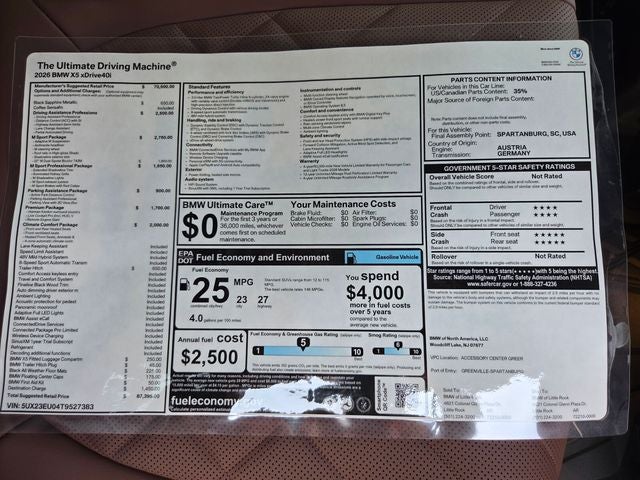 2026 BMW X5 xDrive40i M Sport