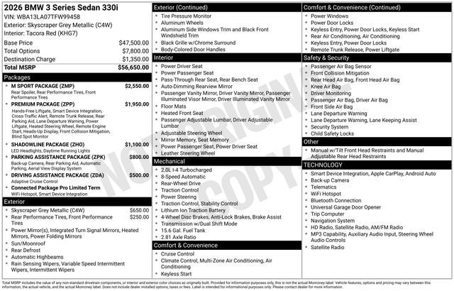 2026 BMW 3 Series 330i