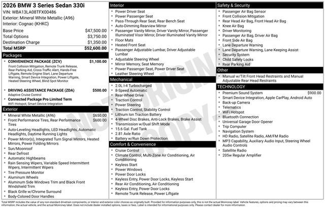 2026 BMW 3 Series 330i