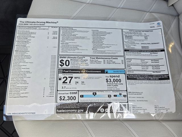 2026 BMW 7 Series 740i xDrive
