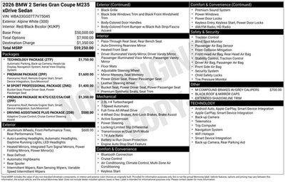 2026 BMW 2 Series M235i xDrive M Sport