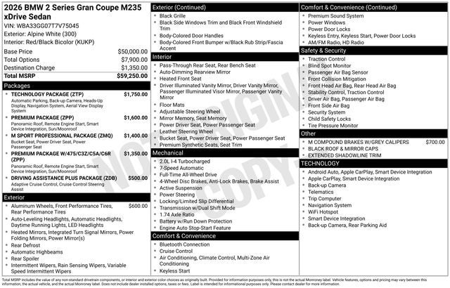2026 BMW 2 Series M235i xDrive M Sport