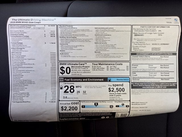 2026 BMW 4 Series M440i Gran Coupe