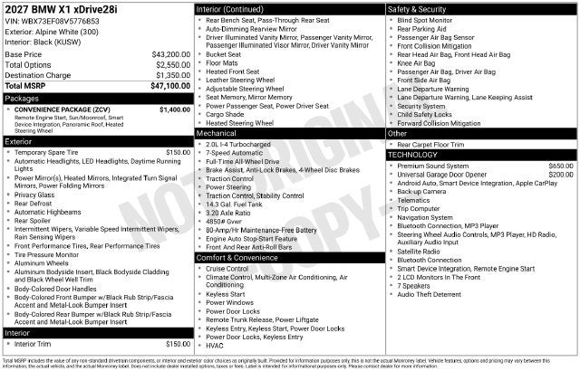 2027 BMW X1 xDrive28i