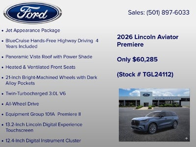 2026 Lincoln Aviator Premiere Premium