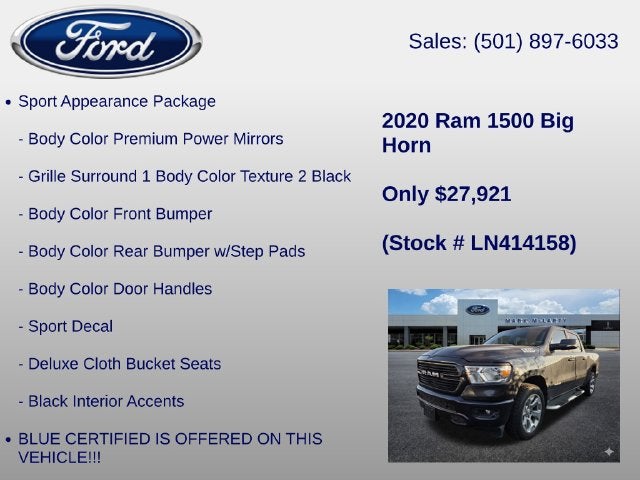 2020 RAM 1500 Big Horn/Lone Star