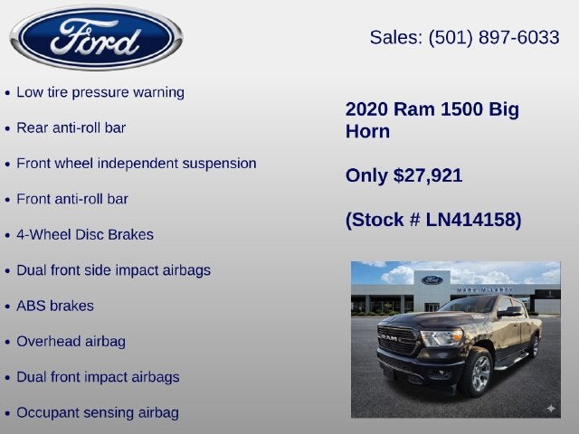 2020 RAM 1500 Big Horn/Lone Star