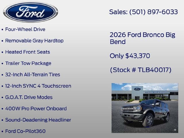 2026 Ford Bronco Big Bend