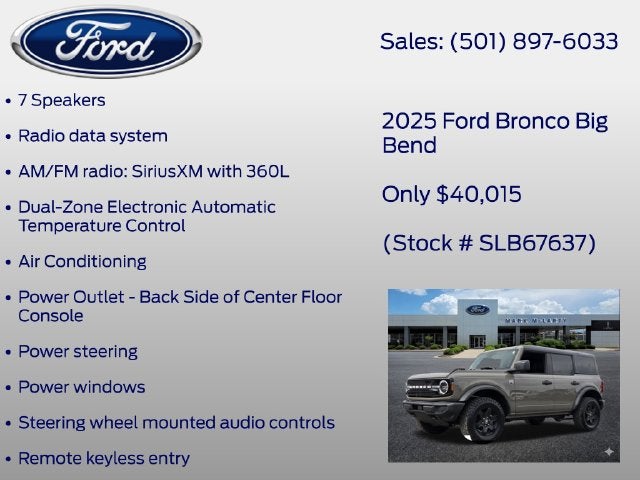 2025 Ford Bronco Big Bend