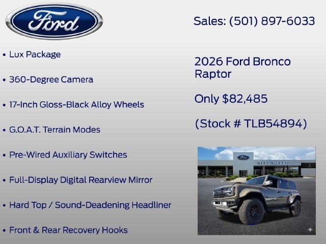 2026 Ford Bronco Raptor