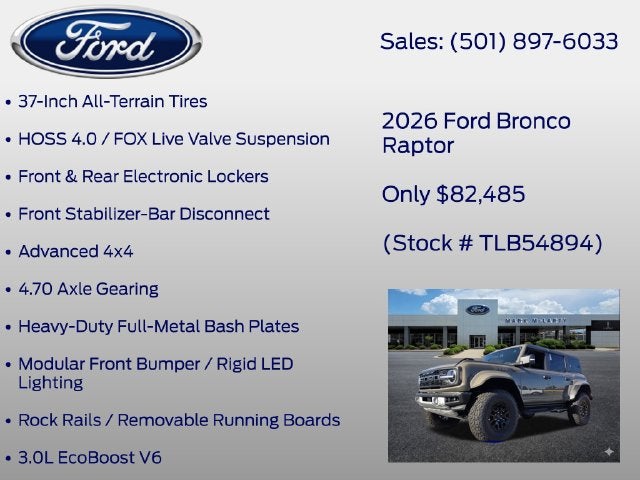 2026 Ford Bronco Raptor