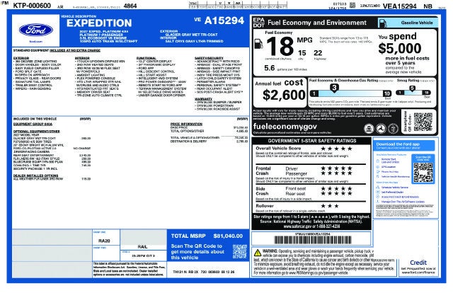 2027 Ford Expedition Platinum
