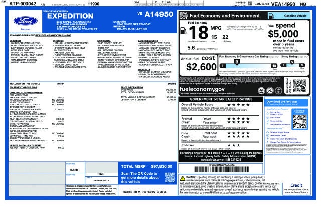 2027 Ford Expedition Platinum