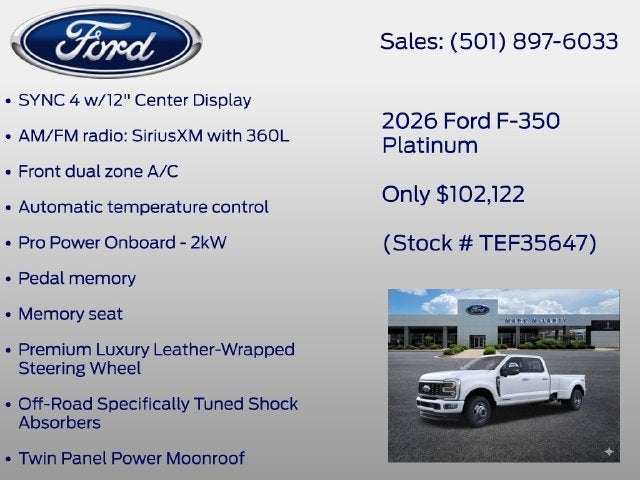 2026 Ford F-350SD Platinum DRW