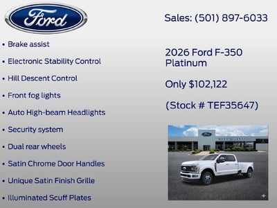2026 Ford F-350SD Platinum DRW