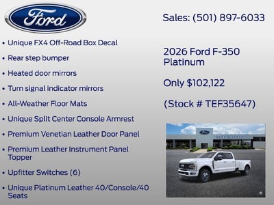 2026 Ford F-350SD Platinum DRW