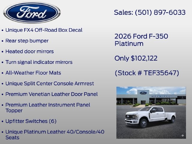 2026 Ford F-350SD Platinum DRW