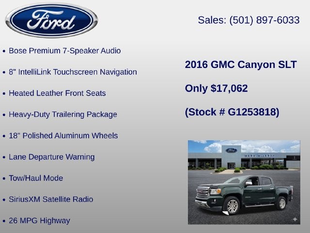 2016 GMC Canyon SLT