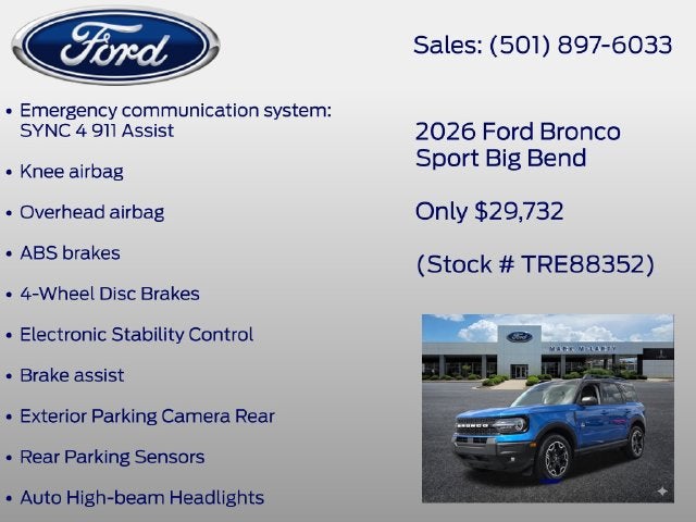 2026 Ford Bronco Sport Big Bend