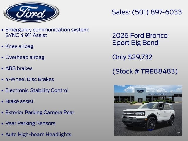2026 Ford Bronco Sport Big Bend