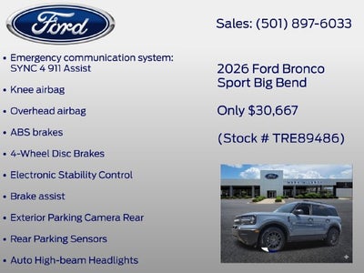 2026 Ford Bronco Sport Big Bend