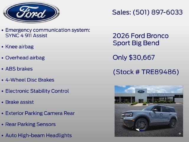 2026 Ford Bronco Sport Big Bend