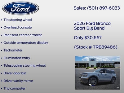 2026 Ford Bronco Sport Big Bend