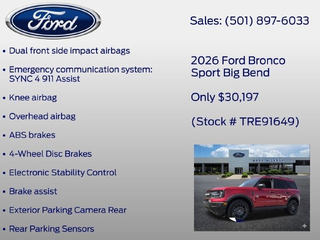 2026 Ford Bronco Sport Big Bend