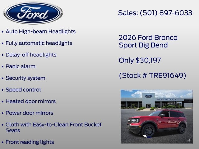 2026 Ford Bronco Sport Big Bend