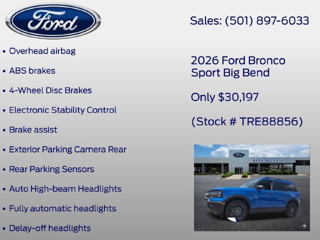 2026 Ford Bronco Sport Big Bend