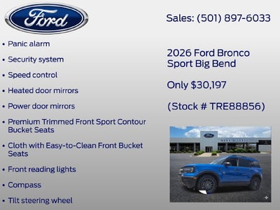 2026 Ford Bronco Sport Big Bend
