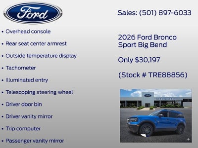 2026 Ford Bronco Sport Big Bend