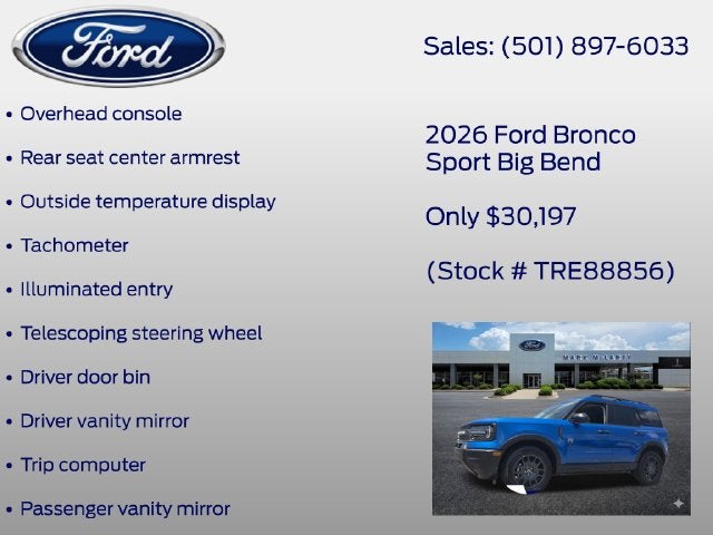 2026 Ford Bronco Sport Big Bend