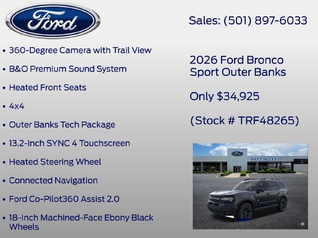 2026 Ford Bronco Sport Outer Banks