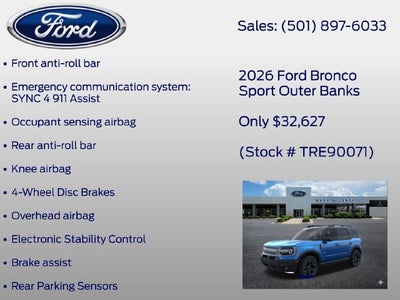2026 Ford Bronco Sport Outer Banks
